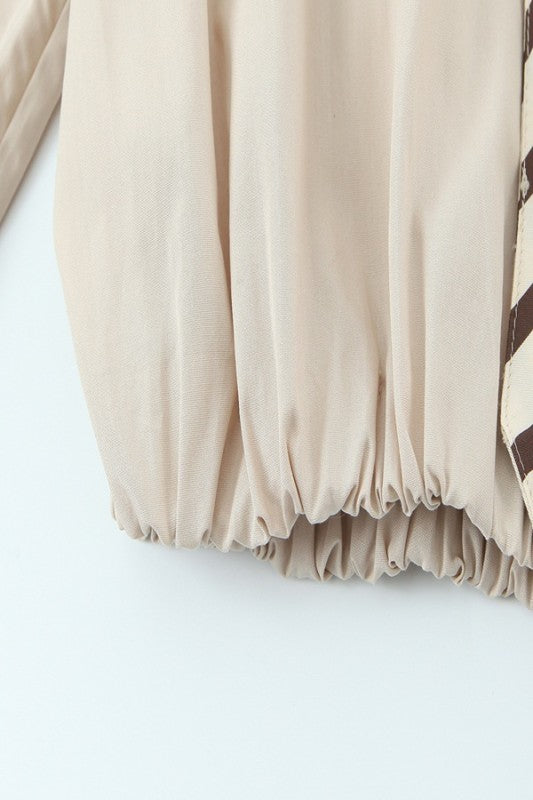 Contrast Poplin Top