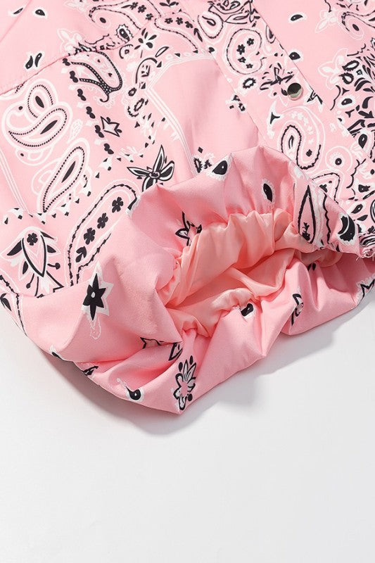 Paisley Windbreaker Jacket Top