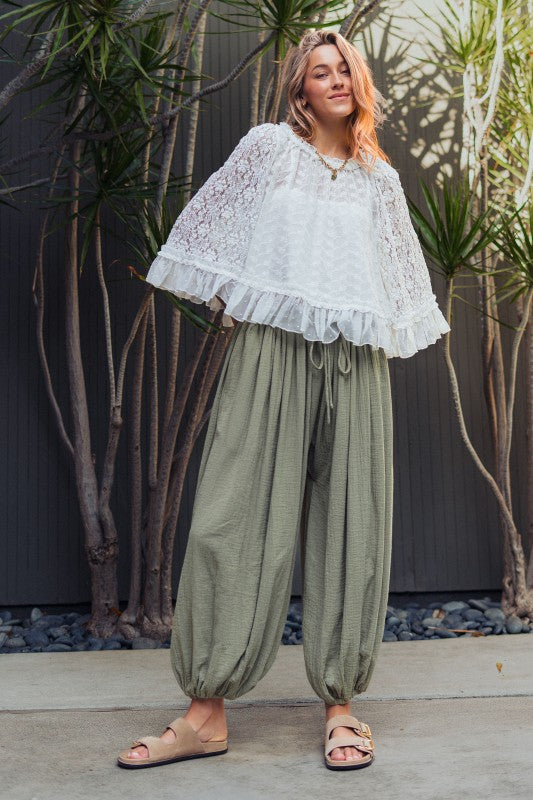 Cloud Drift Cotton Gauze Balloon Pant