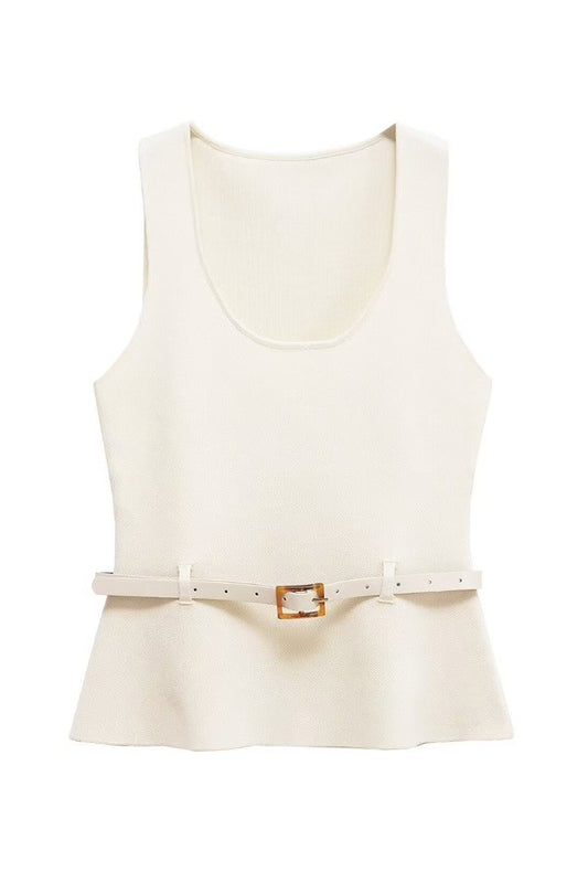 Knit Belted Top