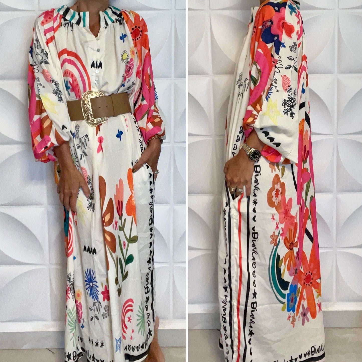 Bluson Print Maxi